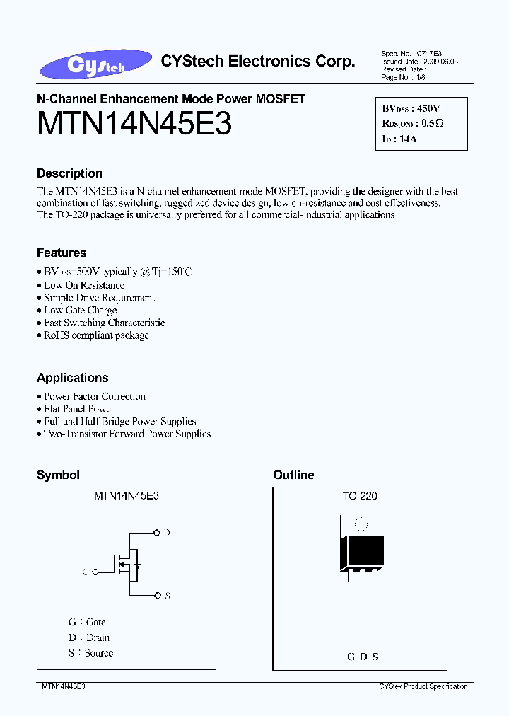 MTN14N45E3_4839402.PDF Datasheet