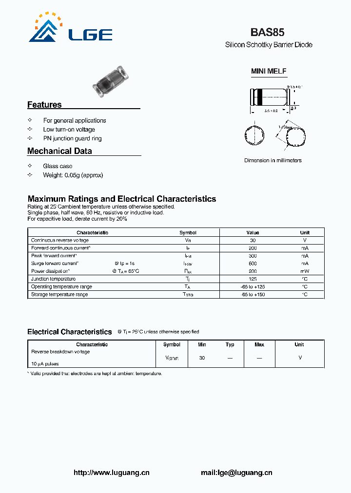 BAS85_4853118.PDF Datasheet