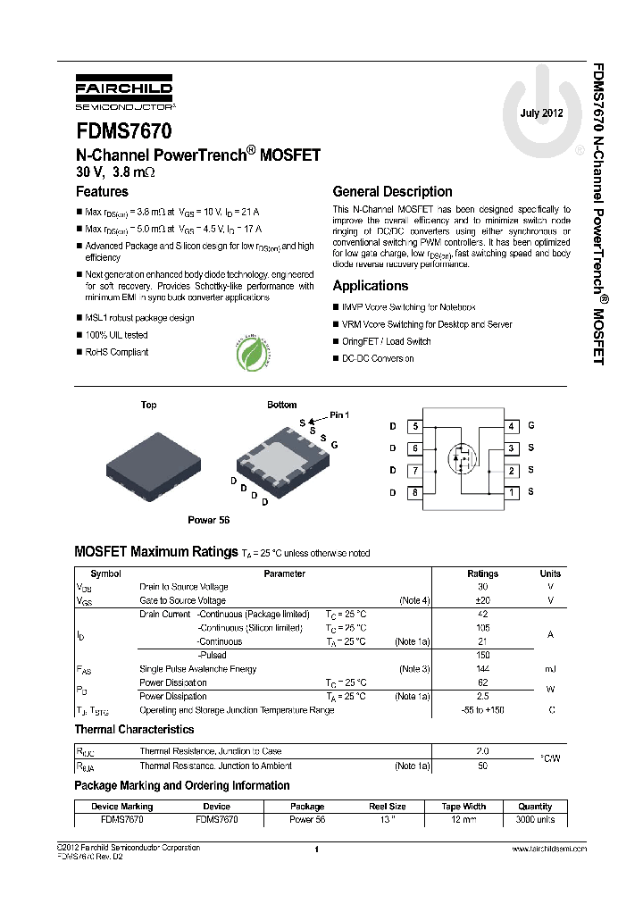 FDMS767012_4877456.PDF Datasheet