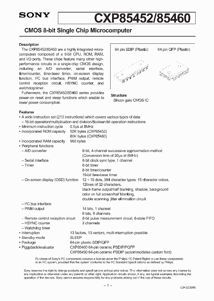 CXP85452S_4890443.PDF Datasheet