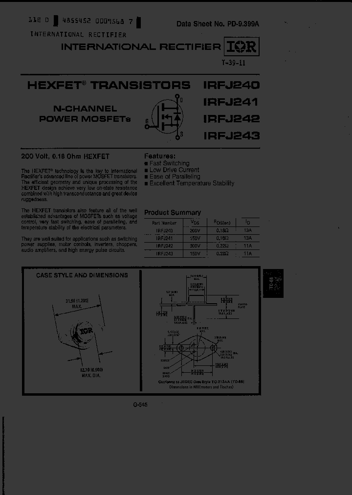 IRFJ242_5152528.PDF Datasheet