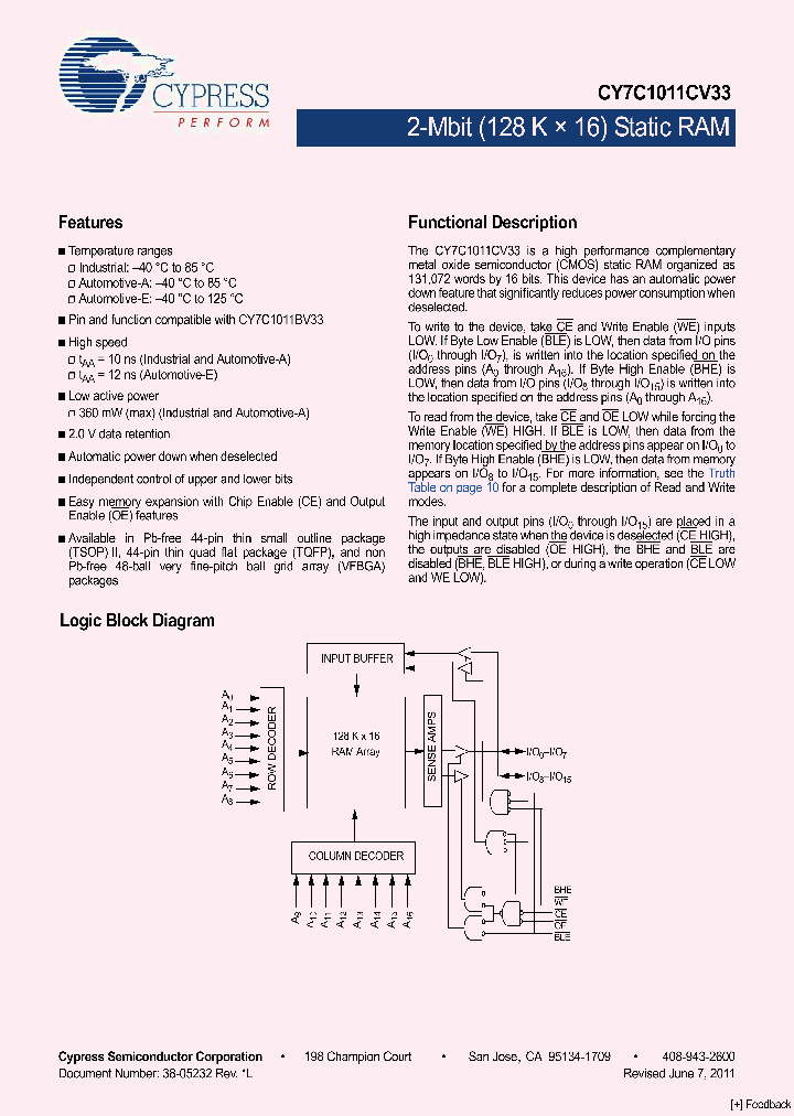 CY7C1011CV33-10ZSXA_5214044.PDF Datasheet