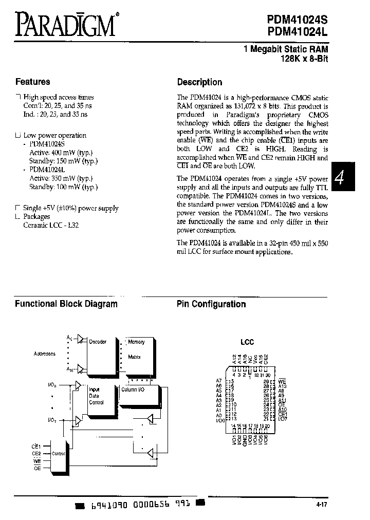 PDM41024L20L32_5238460.PDF Datasheet