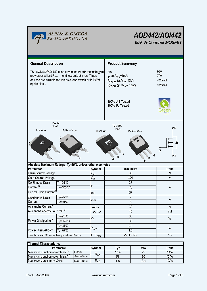 AOI442_5394101.PDF Datasheet