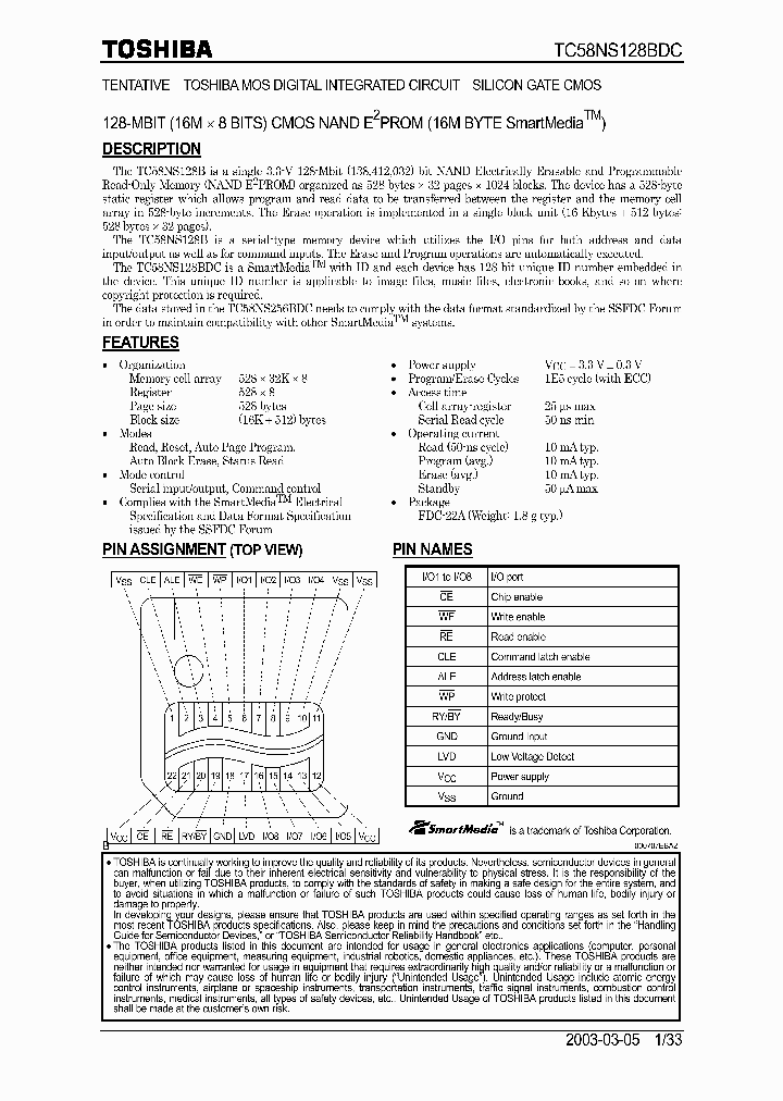 TC58NS128BDC_5907278.PDF Datasheet