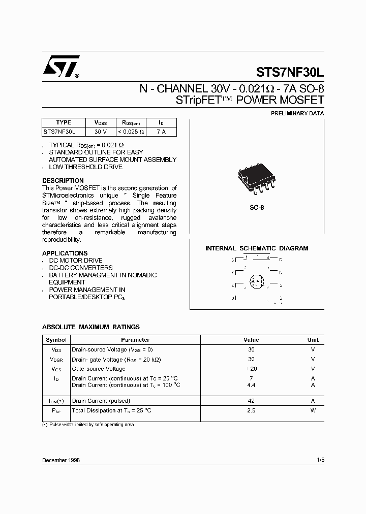 STS7NF30L_6335606.PDF Datasheet