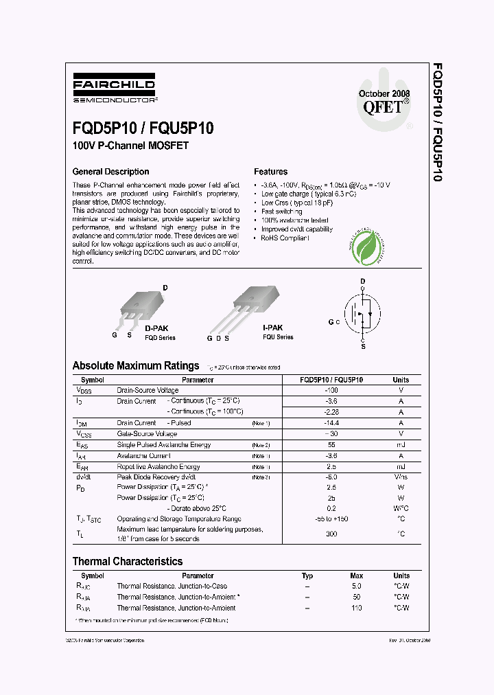 FQD5P1008_6428941.PDF Datasheet