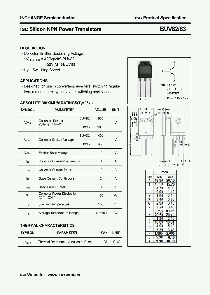 BUV82_6952624.PDF Datasheet