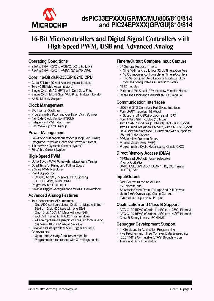 DSPIC33EP256MU806_6988611.PDF Datasheet