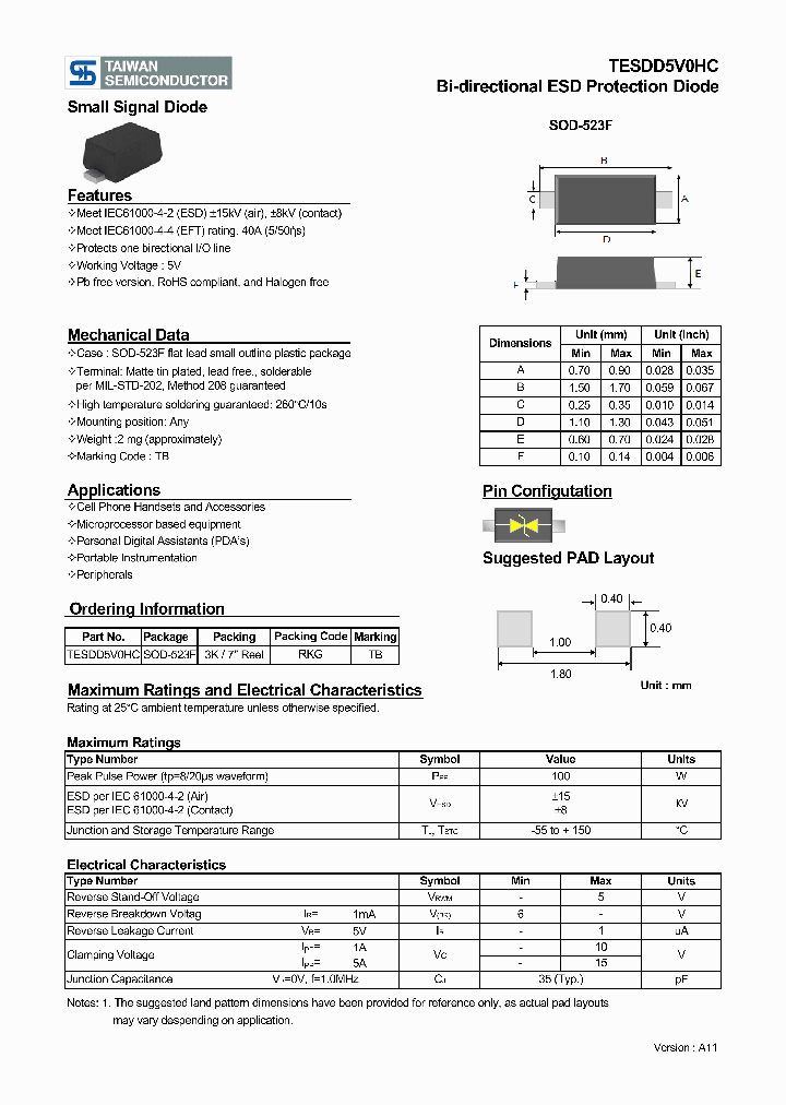 TESDD5V0HC_7304097.PDF Datasheet