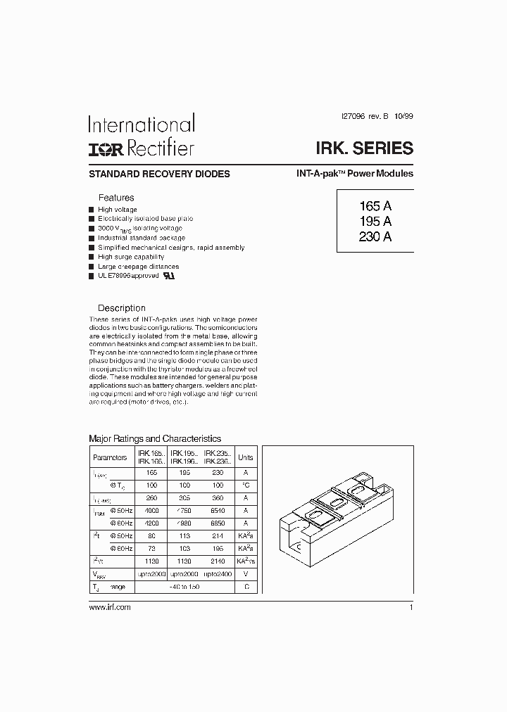 IRKC195-08NPBF_7489771.PDF Datasheet