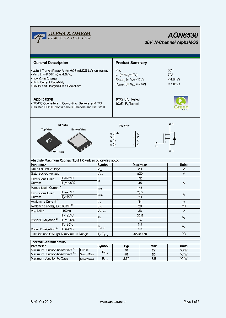 AON6530_7492160.PDF Datasheet