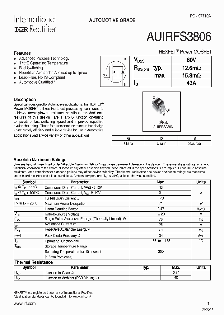 AUIRFS3806TRL_7505370.PDF Datasheet