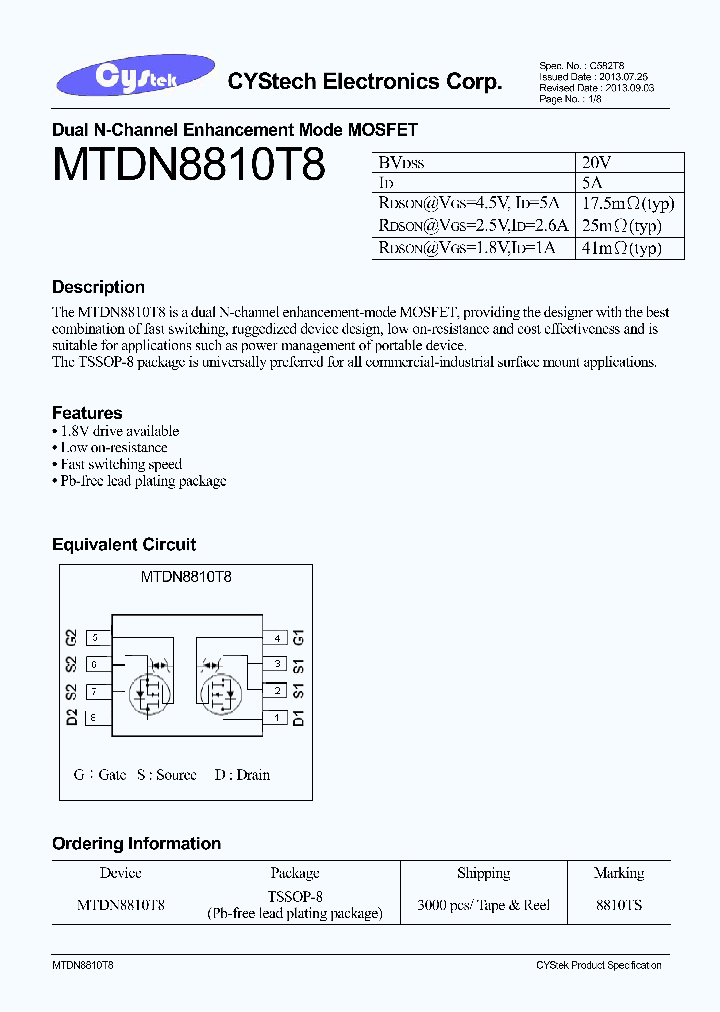 MTDN8810T8_7579015.PDF Datasheet