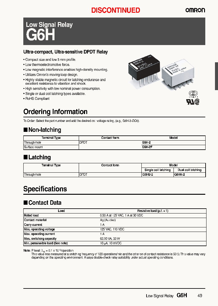 G6HU-2-DC5_7585148.PDF Datasheet