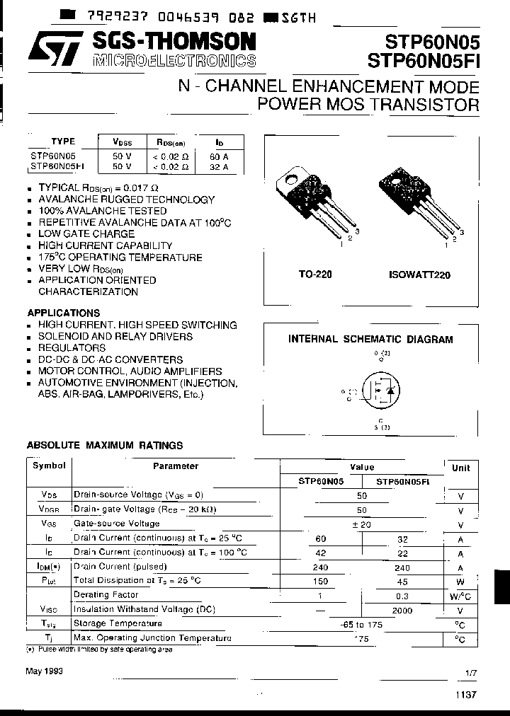 STP60N05_7689383.PDF Datasheet