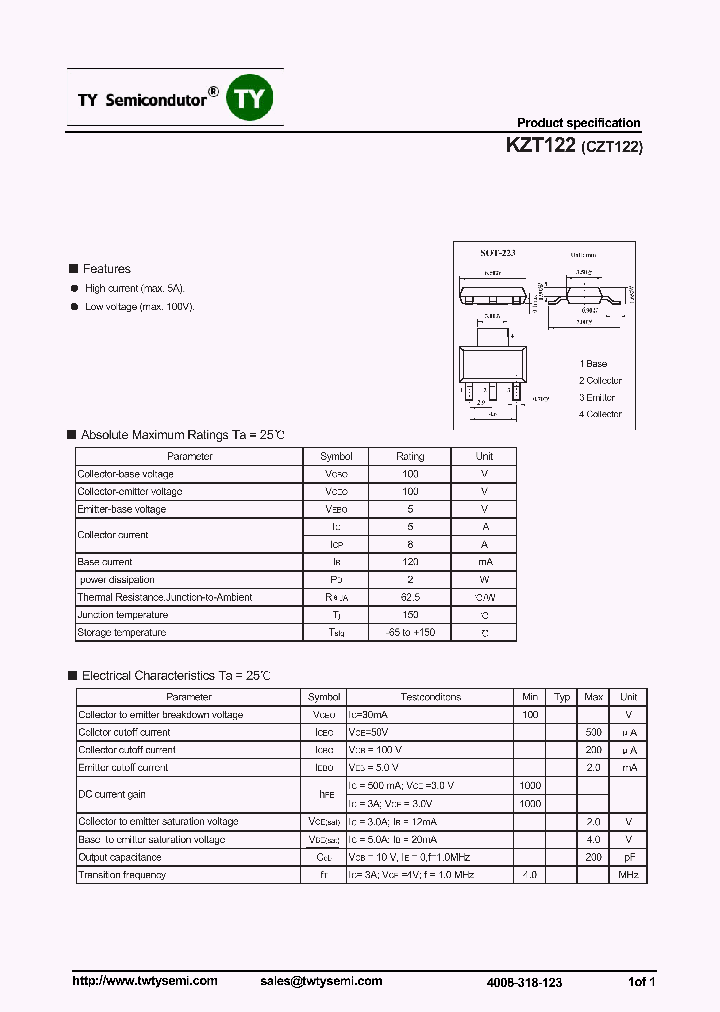 KZT122CZT122_7815758.PDF Datasheet