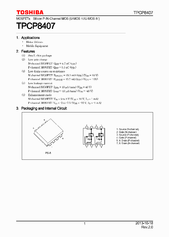 TPCP8407_7761693.PDF Datasheet