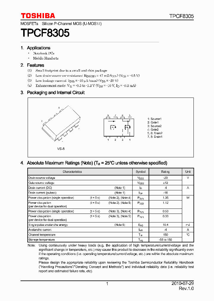 TPCF8305_7864880.PDF Datasheet