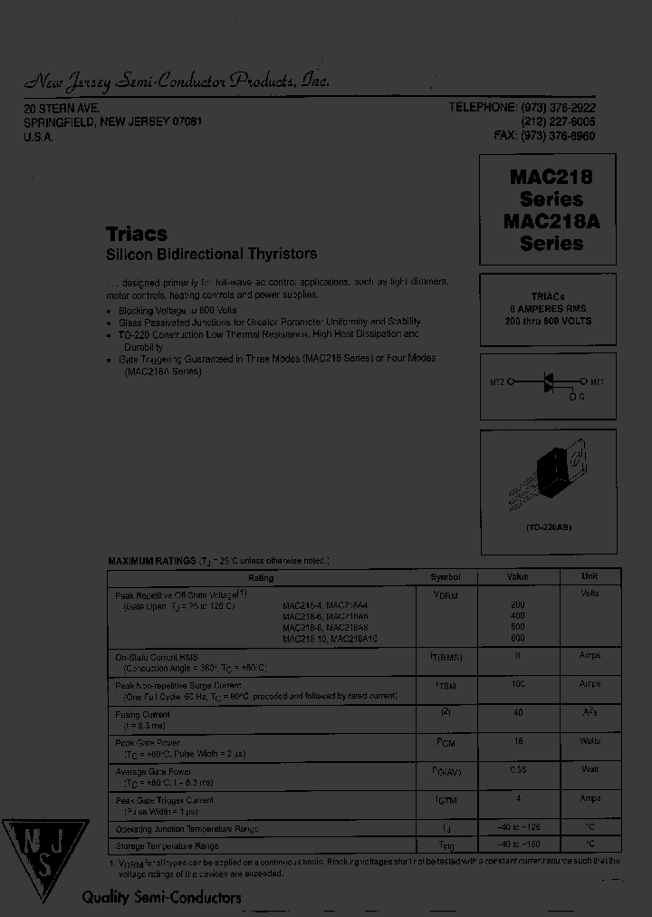 MAC218A10_7886146.PDF Datasheet