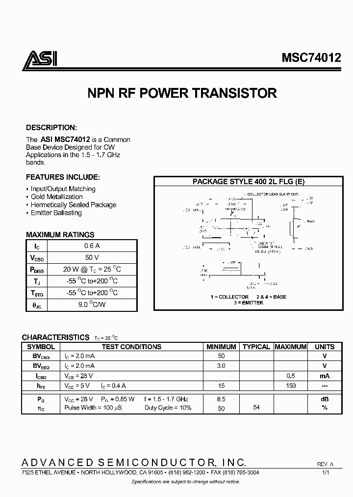 MSC74012_7893372.PDF Datasheet