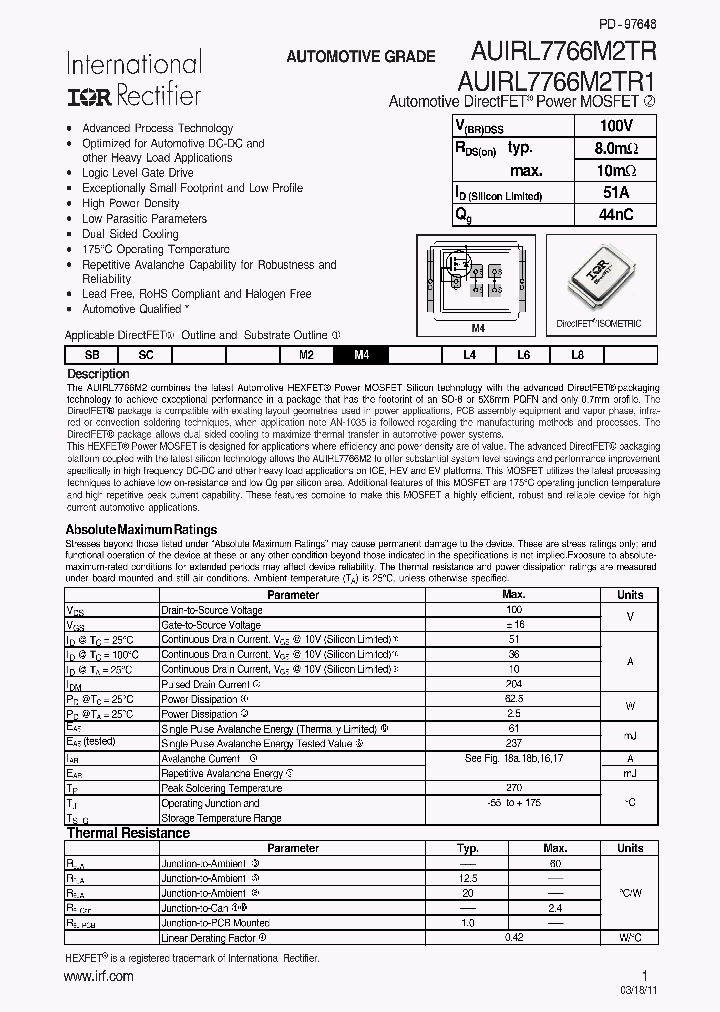 AUIRL7766M2TR_8025212.PDF Datasheet