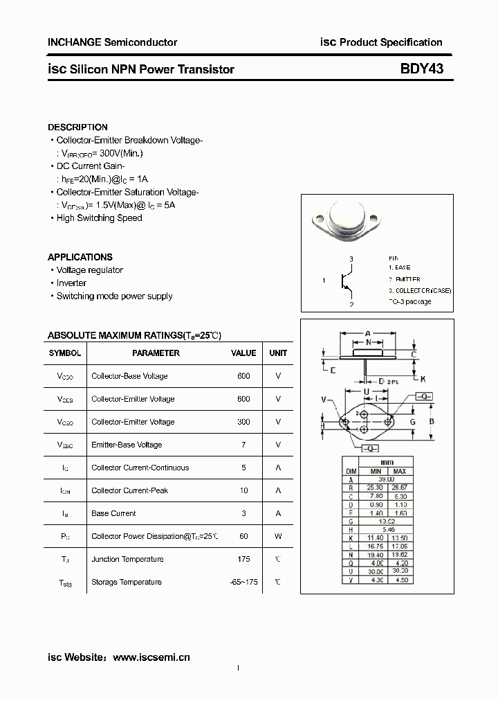 BDY43_8151468.PDF Datasheet