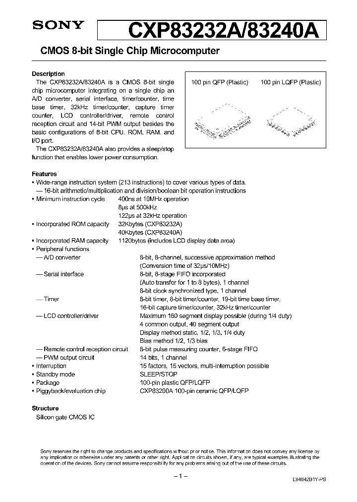 CXP83232A_8284540.PDF Datasheet