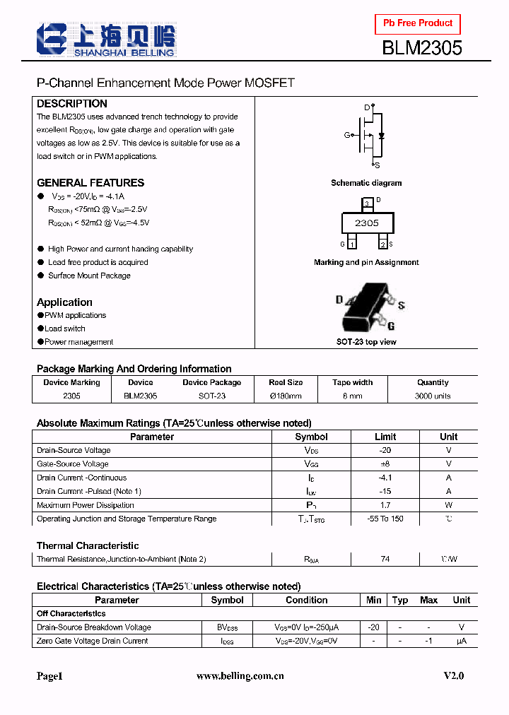 BLM2305_8287044.PDF Datasheet