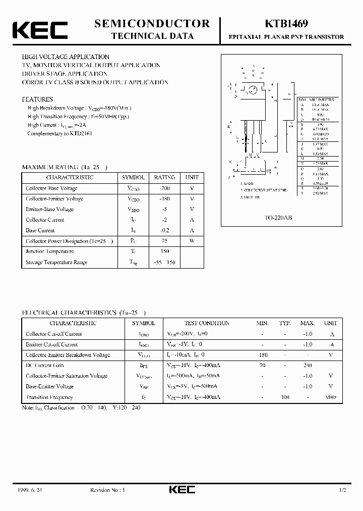 KTB1469_8325043.PDF Datasheet