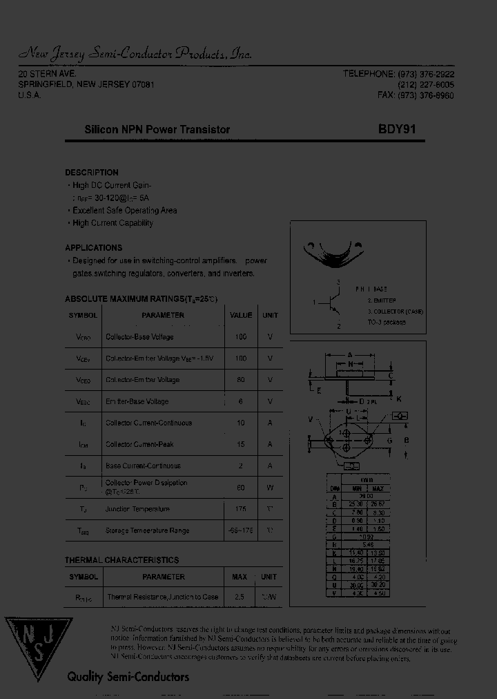 BDY91_8351730.PDF Datasheet