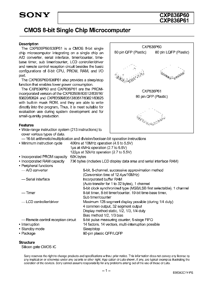 CXP836P60_8361992.PDF Datasheet