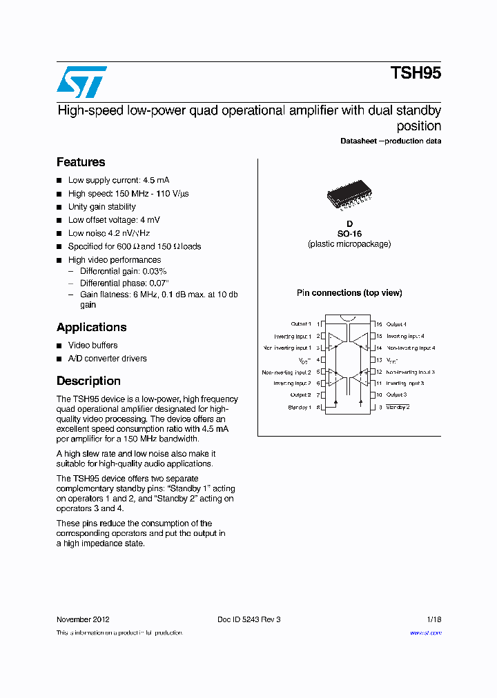 TSH95IYDT_8395516.PDF Datasheet