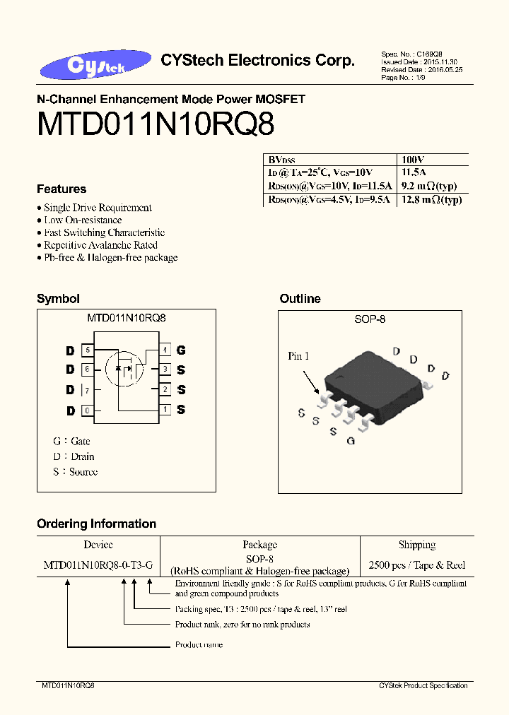 MTD011N10RQ8-0-T3-G_8402040.PDF Datasheet