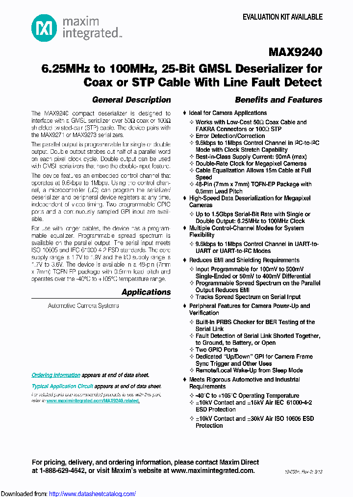 MAX9240COAXEVKIT_8429884.PDF Datasheet