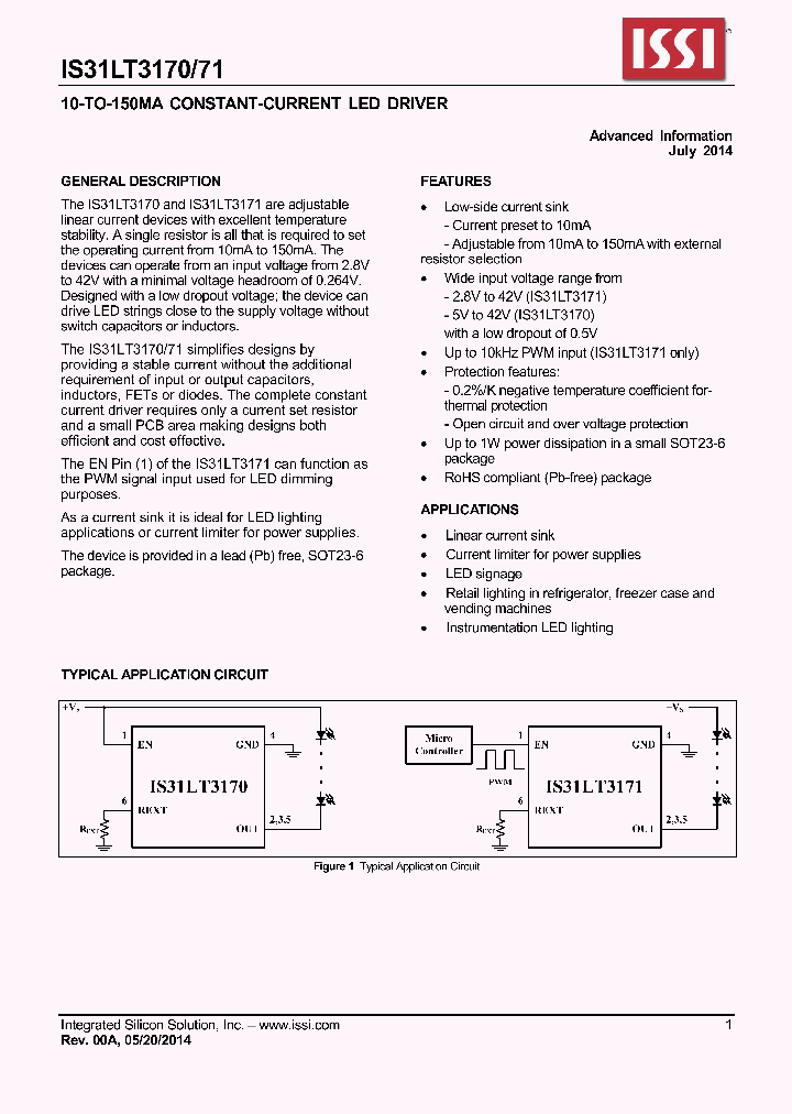 IS31LT3170_8528285.PDF Datasheet