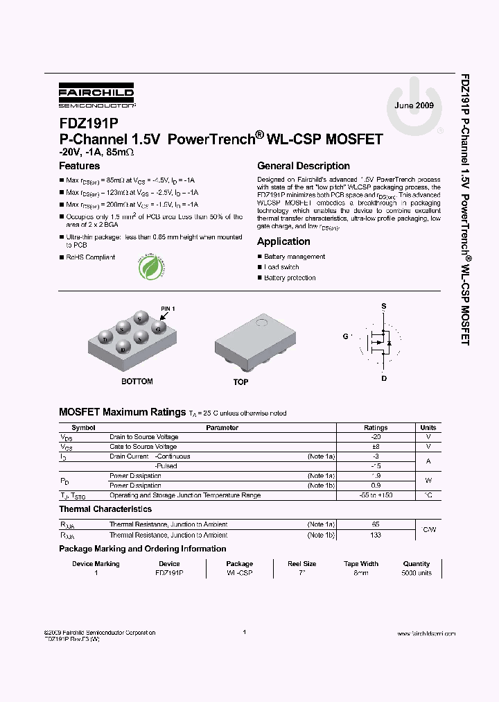 FDZ191P_8601069.PDF Datasheet