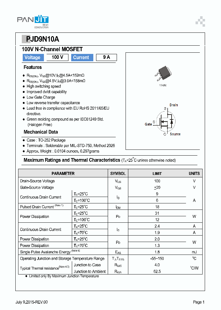 PJD9N10A_8637468.PDF Datasheet