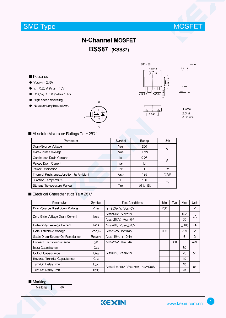 BSS87_8646345.PDF Datasheet