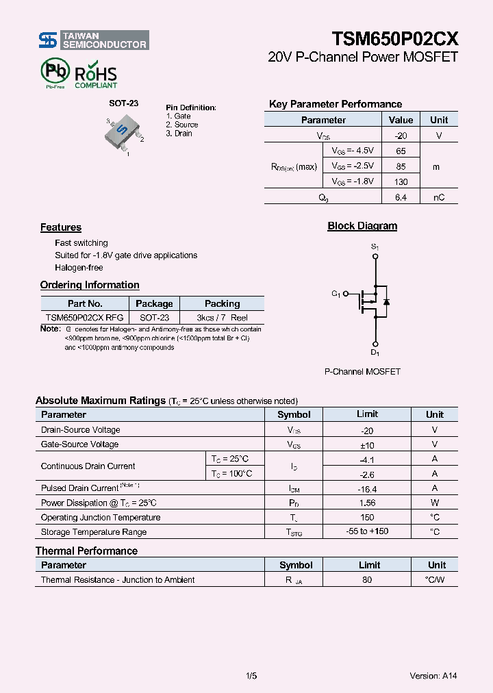 TSM650P02CXRFG_8649208.PDF Datasheet