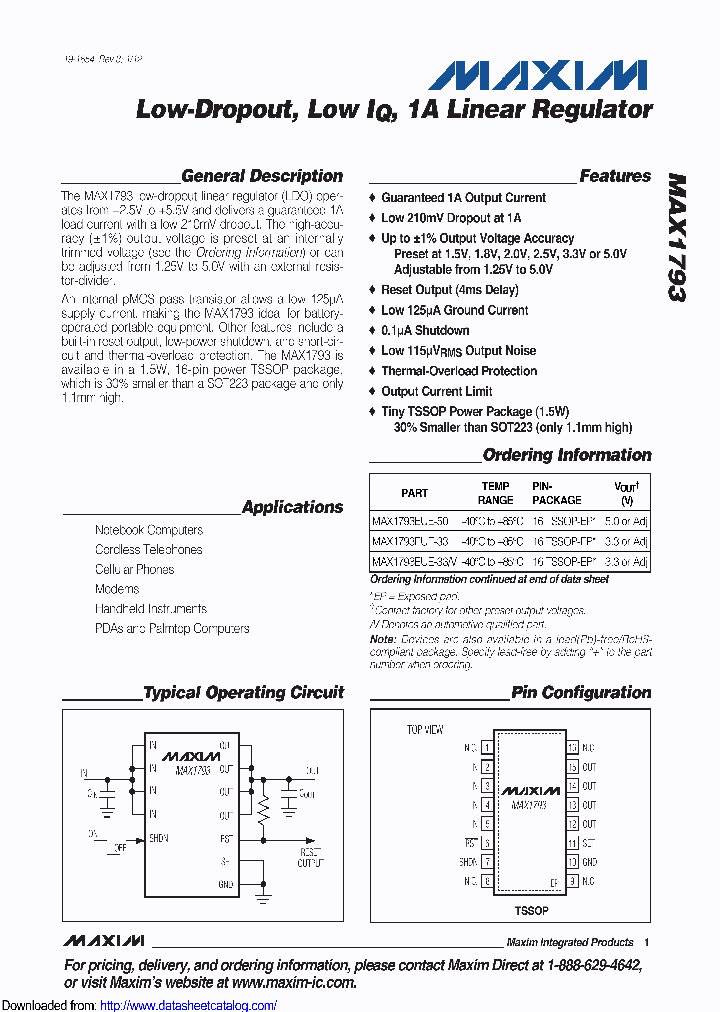 MAX1793EUE33_8654175.PDF Datasheet