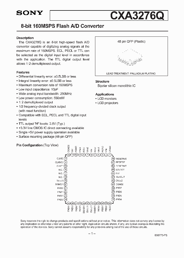 CXA3276Q_8811689.PDF Datasheet