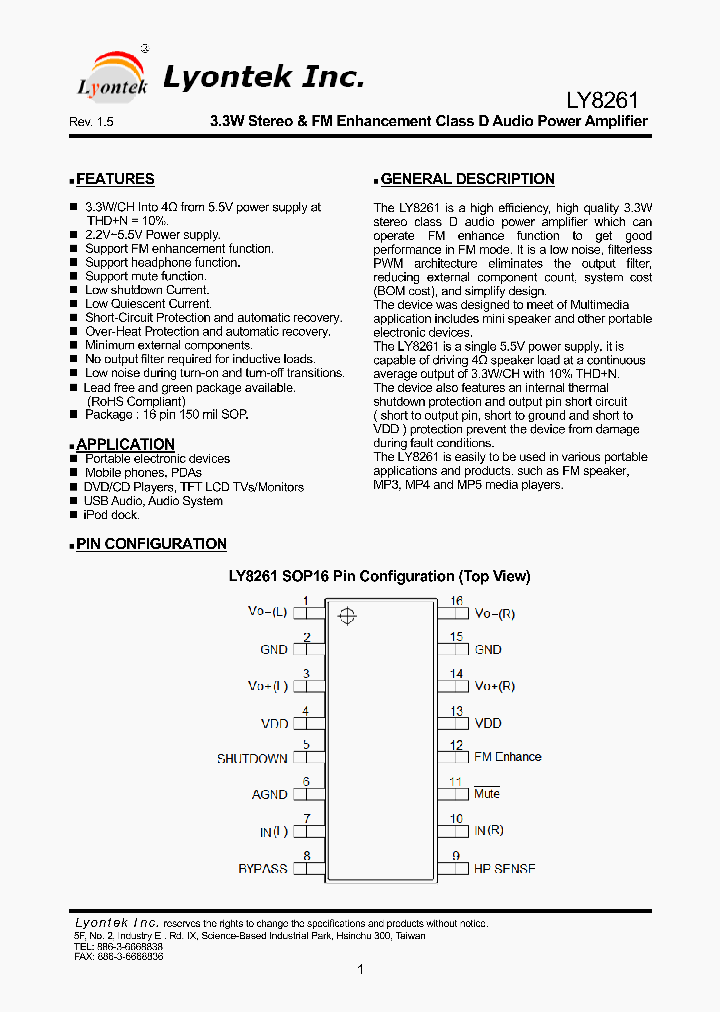 LY8261SL_8829992.PDF Datasheet