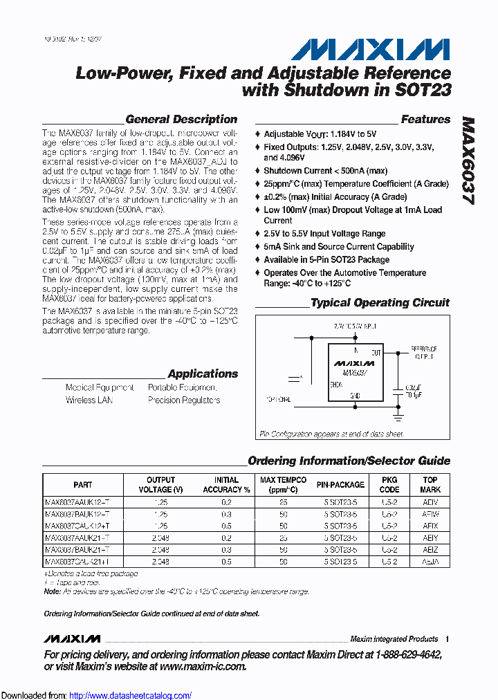 MAX6037AAUK30T_8841506.PDF Datasheet