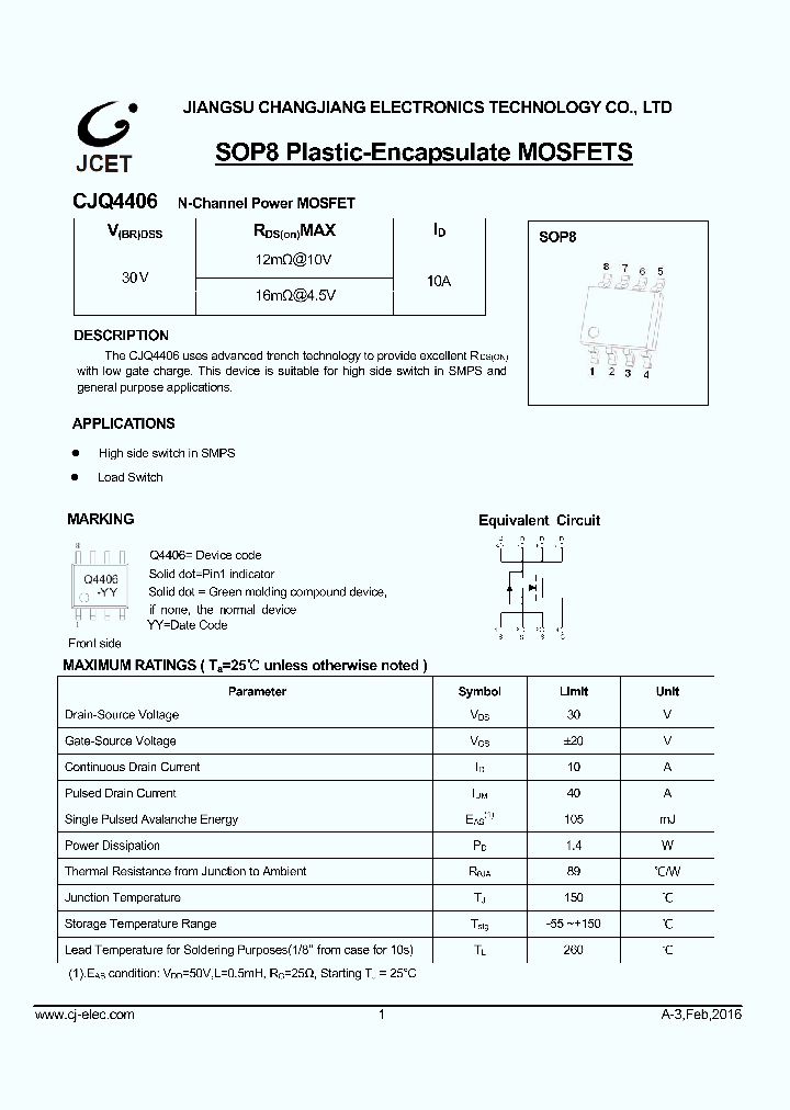 CJQ4406_8868084.PDF Datasheet