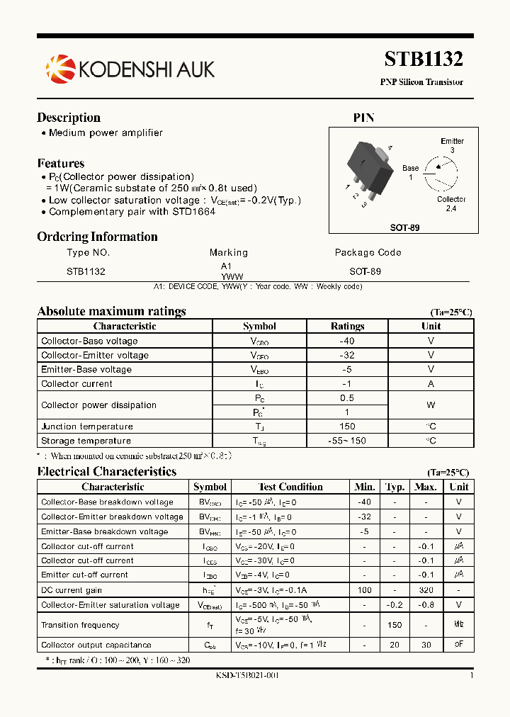 STB1132_8882000.PDF Datasheet