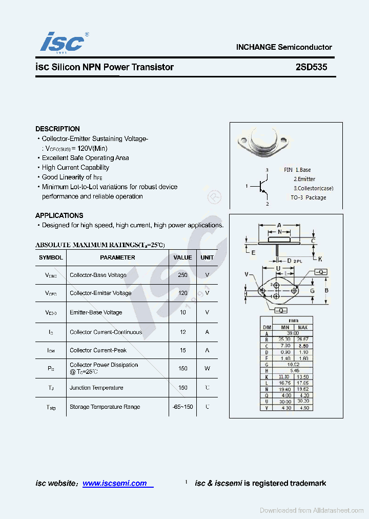 2SD535_8883421.PDF Datasheet