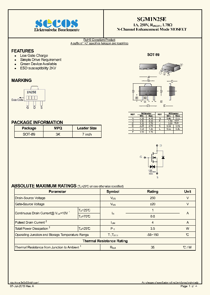 SGM1N25E_8918991.PDF Datasheet