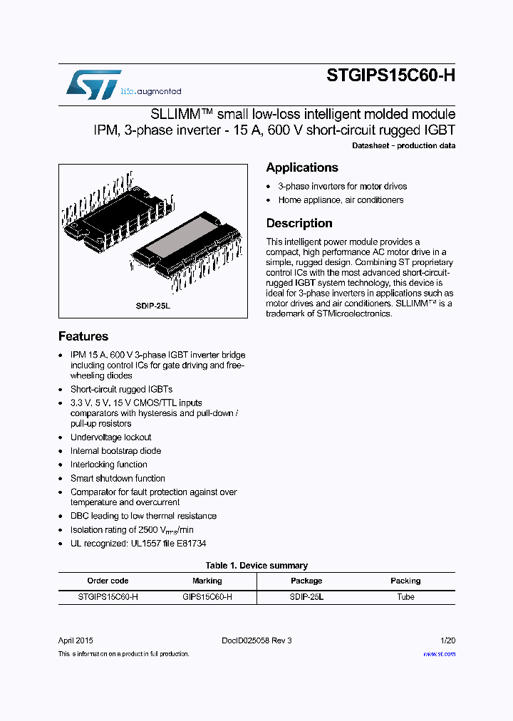 STGIPS15C60-H_8924037.PDF Datasheet