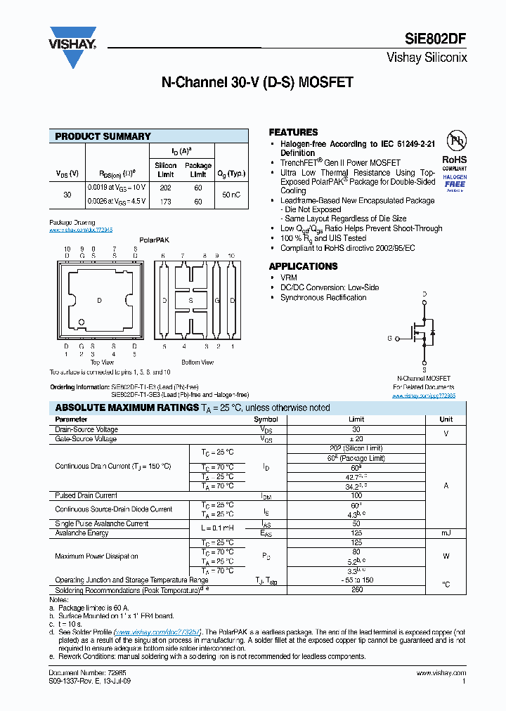 SIE802DF_8947447.PDF Datasheet